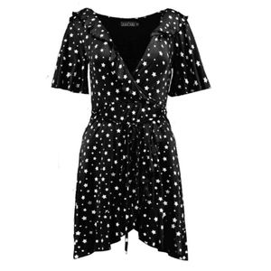 Star Wrap Tea Dress